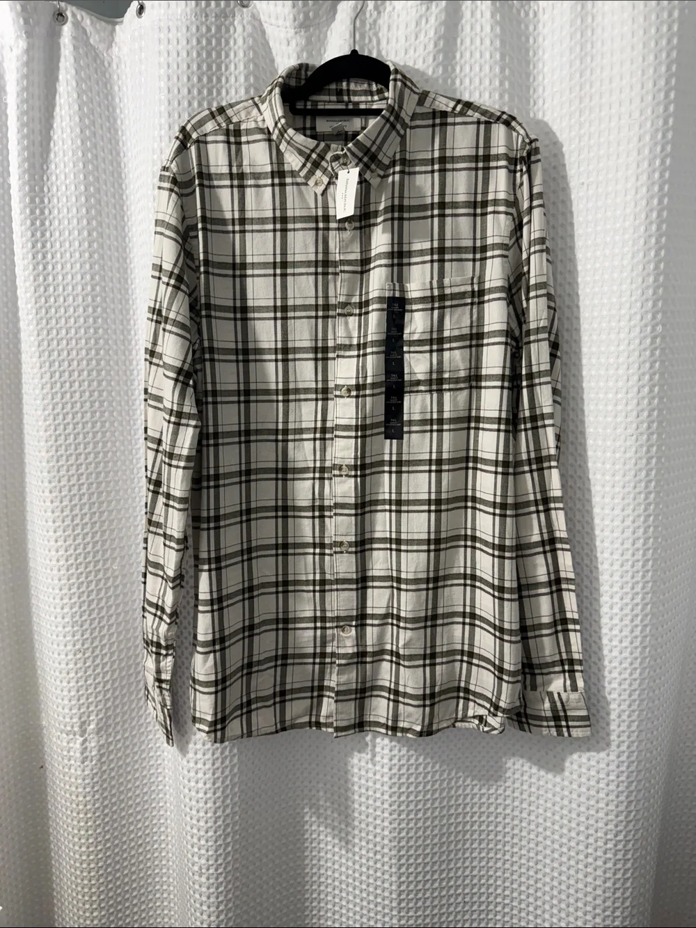 Banana Republic SLIM-FIT SOFTWASH COTTON SHIRT Size Large